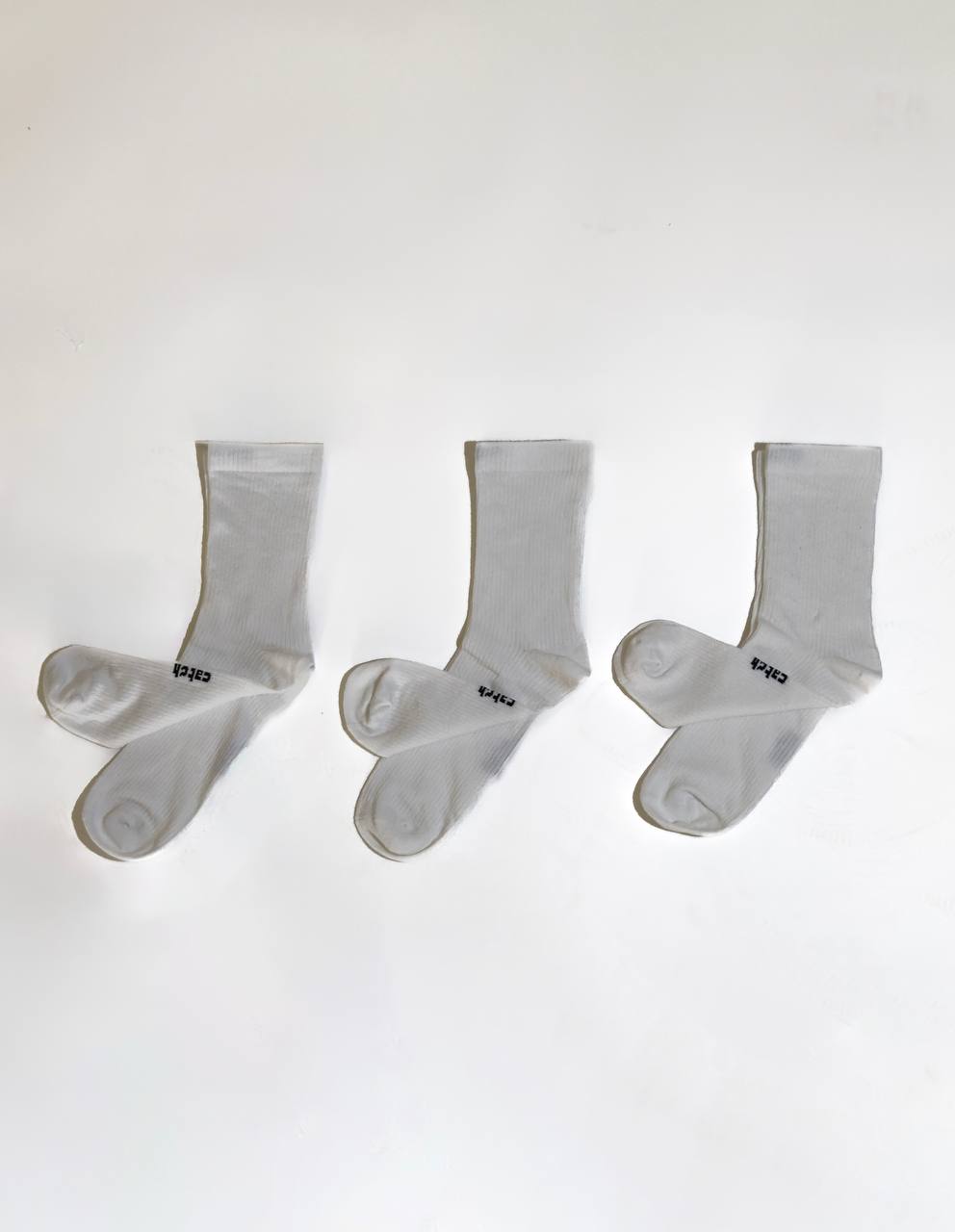 CATCH SOCKS ( WHITE 3-PCS )